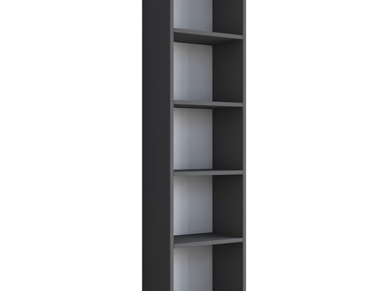 Βιβλιοθήκη Goldie pakoworld ανθρακί-λευκό 40x25x161.80εκ
