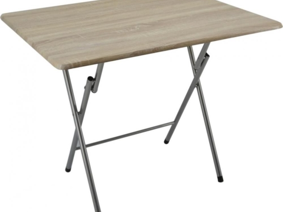 Τραπέζι Πτυσσόμενο 774340 80x50x70 Oak Ankor Μέταλλο,Ξύλο
