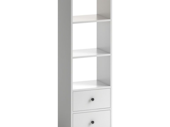 Βιβλιοθήκη Miro pakoworld λευκό-oak 42.5x32x140εκ