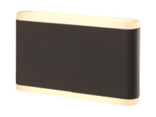 ΑΠΛΙΚΑ ΤΟΙΧΟΥ ΟΒΑΛ LED SLIM 12W 175x50x106 3000K IP54 ΜΑΥΡΗ EUROLAMP 145-20217