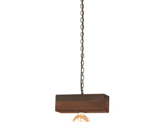 ΦΩΤΙΣΤΙΚΟ ΚΡΕΜΑΣΤΟ ΜΟΝΟΦΩΤΟ EUROLAMP 145-23801 NOSTOS Ε27 ΞΥΛΟ/ ΜΕΤΑΛΛΟ