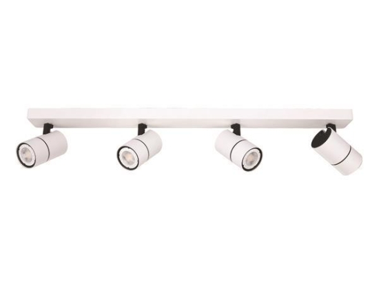 ΣΠΟΤ ΜΠΑΡΑ ΤΕΤΡΑΠΛΗ GU10 ΛΕΥΚΗ/ ΜΑΥΡΗ EUROLAMP 145-25009