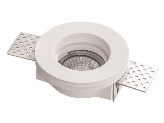 ΣΠΟΤ ΓΥΨΙΝΟ ΜΟΝΟ ΣΤΡΟΓΓΥΛΟ GU10 Φ100x40 147-53201 | EUROLAMP 