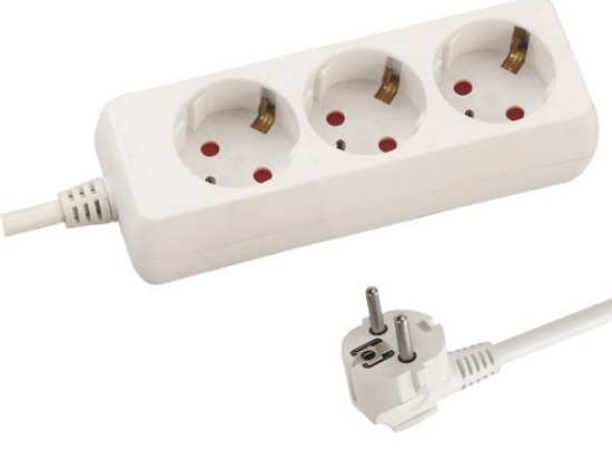 ΠOΛYΠPIZO 3 ΘΕΣΕΩΝ ΜΕ KAΛΩΔIO 3X1,5mm 1,5m ΜΕ ΠΑΙΔΙΚΗ ΠΡΟΣΤΑΣΙΑ - EUROLAMP