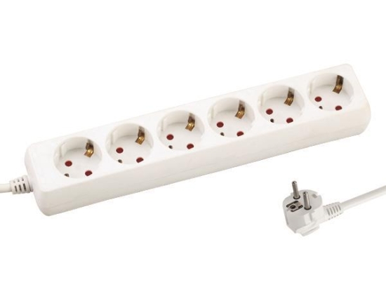 ΠOΛYΠPIZO 6 ΘΕΣΕΩΝ ΜΕ KAΛΩΔIO 3X1,5mm 1,5m ΜΕ ΠΑΙΔΙΚΗ ΠΡΟΣΤΑΣΙΑ - EUROLAMP