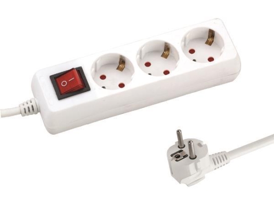 ΠOΛYΠPIZO 3 ΘΕΣΕΩΝ ΜΕ KAΛΩΔIO ΚΑΙ ΔΙΑΚΟΠΤΗ 3X1,5mm 1,5m ΜΕ ΠΑΙΔΙΚΗ ΠΡΟΣΤΑΣΙΑ - EUROLAMP