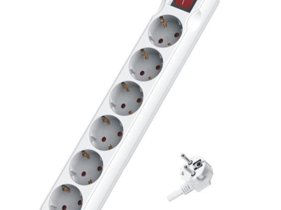 ΠOΛYΠPIZO 6 ΘΕΣΕΩΝ ΜΕ KAΛΩΔIO ΚΑΙ ΔΙΑΚΟΠΤΗ 3X1,5mm 1,5m ΜΕ ΠΑΙΔΙΚΗ ΠΡΟΣΤΑΣΙΑ - EUROLAMP