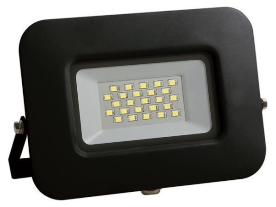 ΠΡΟΒΟΛΕΑΣ LED 20W SMD ΒΑΣΗ 360° ΜΑΥΡΟΣ IP65 6500K PLUS |EUROLAMP