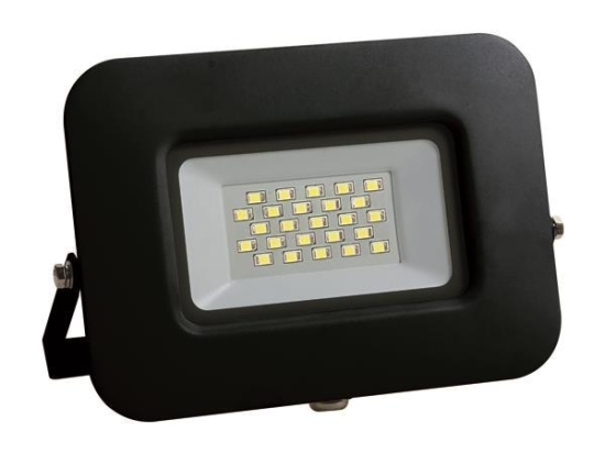 ΠΡΟΒΟΛΕΑΣ LED 20W SMD ΒΑΣΗ 360° ΜΑΥΡΟΣ IP65 4000K PLUS |EUROLAMP