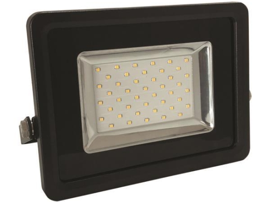 ΠΡΟΒΟΛΕΑΣ LED SMD 30W 12V/24V DC 4000K IP65 ΜΑΥΡΟΣ PLUS - EUROLAMP