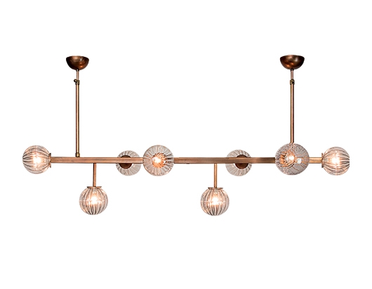 ΚΡΕΜΑΣΤΟ ΦΩΤΙΣΤΙΚΟ ΟΡΟΦΗΣ LED ΜΠΡΟΝΖΕ 8ΧG9 18132-BR | ZAMBELIS LIGHTS