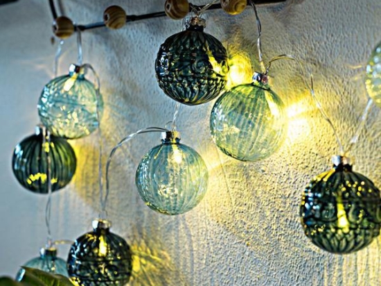 ΣΕΙΡΑ 10 LED 5mm ΜΕ ΠΡΑΣΙΝΕΣ ΓΥΑΛΙΝΕΣ ΜΠΑΛΕΣ ΘΕΡΜΟ ΛΕΥΚΟ IP44 | MAGIC CHRISTMAS
