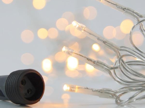 ΣΕΙΡΑ 100 ΛΑΜΠΑΚΙΑ LED 3MM AΝΑ 5CM ΘΕΡΜΟ ΛΕΥΚΟ LED ΔΙΑΦΑΝΟ ΚΑΛΩΔΙΟ ΙΡ44 - 600-11320 | MAGIC CHRISTMAS