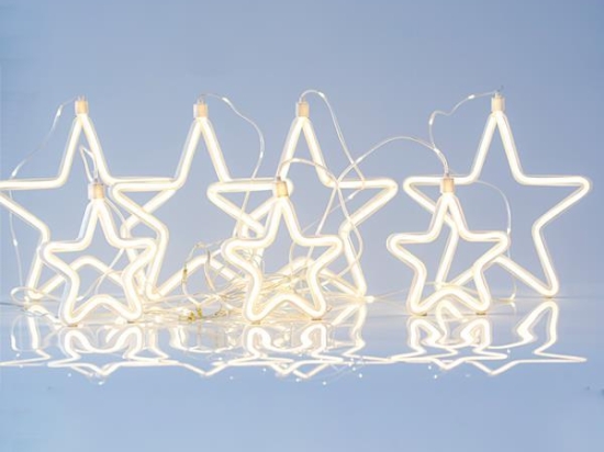 ΚΟΥΡΤΙΝΑ 47 MINI LED ΜΕ 4 ΜΕΓΑΛΑ ΚΑΙ 3 ΜΙΚΡΑ NEON ΑΣΤΕΡΙΑ ΘΕΡΜΑ ΛEΥΚΑ IP44 | MAGIC CHRISTMAS