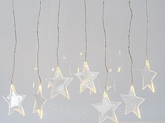 ΚΟΥΡΤΙΝΑ 8 LED 5mm  ΜΕ ΑΣΤΕΡΙΑ ΘΕΡΜΟ ΛΕΥΚΟ IP44  | MAGIC CHRISTMAS