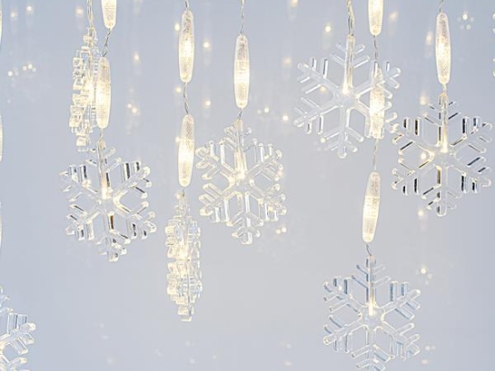 ΒΡΟΧΗ 56 LED 5mm ΜΕ 14 ΧΙΟΝΟΝΙΦΑΔΕΣ ΘΕΡΜΟ ΛΕΥΚΟ LED IP44 | MAGIC CHRISTMAS