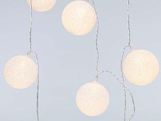 ΣΕΙΡΑ 10 LED 5MM ΘΕΡΜΟ ΛΕΥΚΟ ΜΕ ΛΕΥΚΕΣ ΜΠΑΛΕΣ IP44 - 600-11494 | MAGIC CHRISTMAS