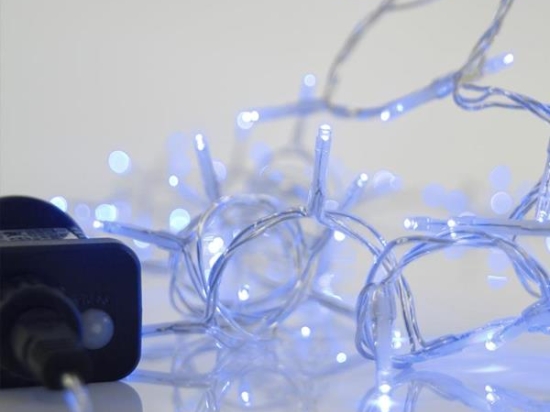 ΣΕΙΡΑ 100 LED 3mm 8 ΠΡΟΓΡΑΜΜΑΤΑ ΜΕΤΑΣΧΗΜΑΤΙΣΤΗ ΜΕ ΜΝΗΜΗ ΜΠΛΕ LED ΙΡ44 | MAGIC CHRISTMAS