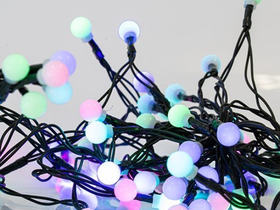ΣΕΙΡΑ, 40 LED 5MM, 4,5V, ΛΕΥΚΕΣ ΜΠΑΛΕΣ, ΜΕ ΜΕΤΑΣΧΗΜΑΤΙΣΤΗ, ΠΡΑΣΙΝΟ ΚΑΛΩΔΙΟ, RGB, MULTI LED ΑΝΑ 10CM, ΠΡΟΕΚΤΑΣΗ ΠΑΡΟΧΗΣ 300CM, IP44 | MAGIC CHRISTMAS
