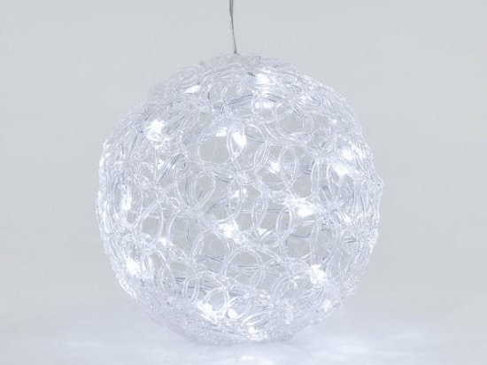 ΑΚΡΥΛΙΚΗ ΜΠΑΛΑ 30 ΨΥΧΡΑ LED 20cm  IP44 600-40087 | MAGIC CHRISTMAS