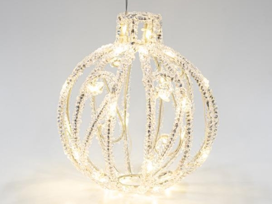 ΑΚΡΥΛΙΚΗ ΜΠΑΛΑ 40 ΘΕΡΜΑ ΛΕΥΚΑ LED 500cm IP44 600-45715 | MAGIC CHRISTMAS