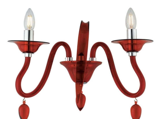 Φωτιστικό Τοίχου - Απλίκα Estefan I-ESTEFAN-AP2 RSO 2xE14 39x29cm Red Luce Ambiente Design