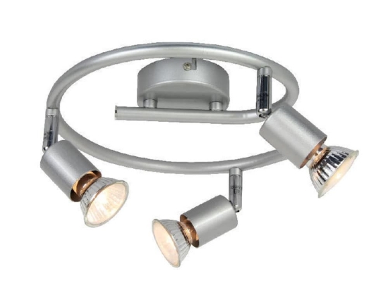 Φωτιστικό Οροφής - Σποτ Ροζέτα MC634SL3G 3ΧGU10 Trinity Silver Aca Decor Μέταλλο