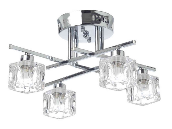 Φωτιστικό Οροφής Crystal AD00714 Clear Metal, Glass