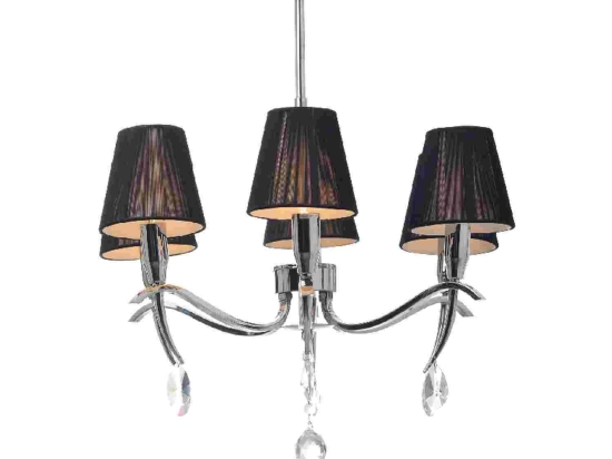 Φωτιστικό Οροφής Textile WA1196 Black Κρύσταλλο,Μέταλλο