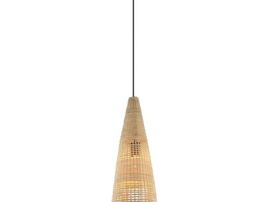 Φωτιστικό Οροφής Μονόφωτο 20154 1xE27 Max 40W Bamboo Natural Bamboo