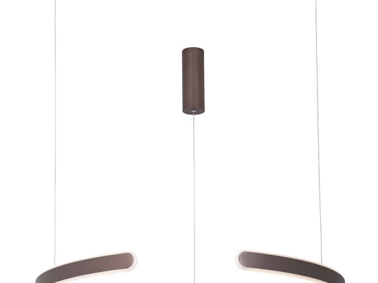 Φωτιστικό Οροφής Κύκλος 2013 Led 3000K 40W Φ80cm Brushed Coffee Αλουμίνιο, Πλαστικό