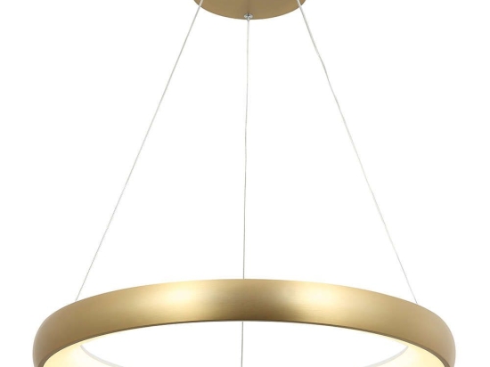 Φωτιστικό Οροφής 2062 Led 3000K 60W Φ80cm Brushed Gold Matt Αλουμίνιο,Ακρυλικό