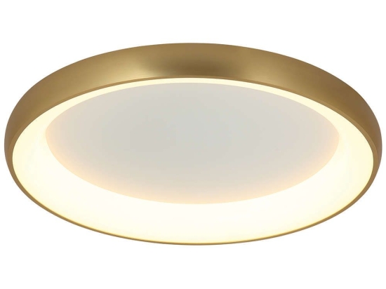 Φωτιστικό Οροφής - Πλαφονιέρα 2050 Led 3000K 50W Φ60cm Brushed Gold Matt Αλουμίνιο,Ακρυλικό