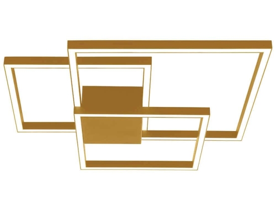 Φωτιστικό Οροφής - Πλαφονιέρα 2025 Led  3000K 42W Gold Matt Αλουμίνιο,Ακρυλικό