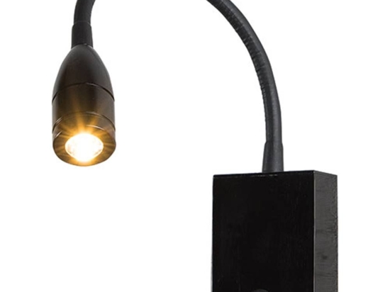 Φωτιστικό Τοίχου - Απλίκα H32 Led Φ8 Black Matt Μέταλλο,Αλουμίνιο