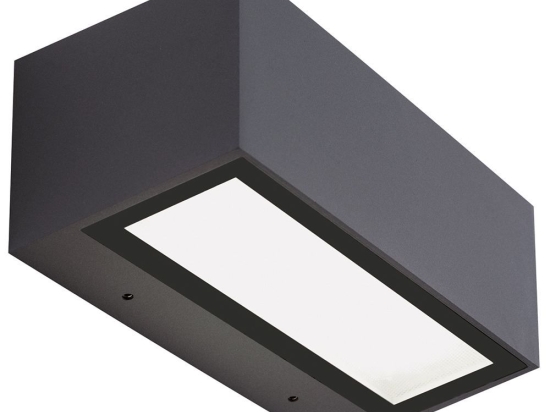 Φωτιστικό Τοίχου - Απλίκα Up&Down E261 Με Οπάλ Diffuser Led 3000K 2x13W Dark Grey