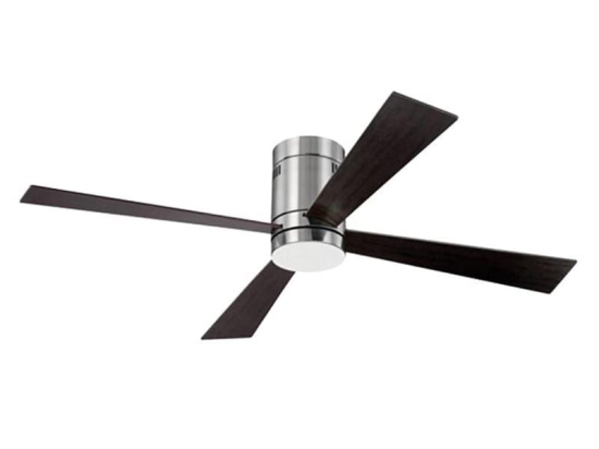 Ανεμιστήρας Οροφής 19138 Με Φως Led 3000K, 4000K, 6000K 15W Και Τηλεχειριστήριο D124cm Chrome Matt-Brown Διάμετρος 124cm
