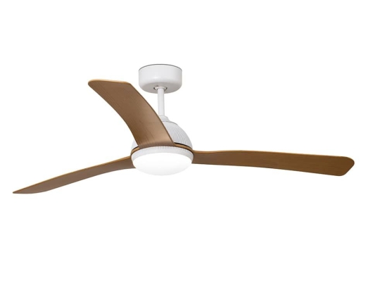 Ανεμιστήρας Οροφής Grid 33341-2 Με Φως Led 18W 3000K Και Τηλεχειριστήριο D132cm White -Walnut Faro Barcelona