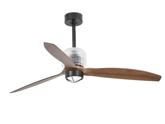Ανεμιστήρας Οροφής Decofan 33395D-10 Με Φως Led 16W 3000K Και Τηλεχειριστήριο D128cm Black - Walnut Faro Barcelona