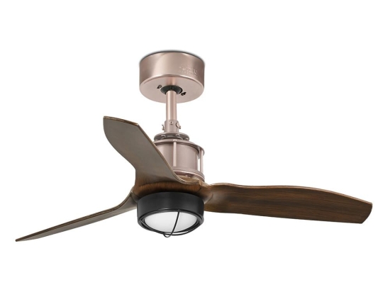 Ανεμιστήρας Οροφής Justfan XS 33423-10 Με Φως Led 16W 3000K Και Τηλεχειριστήριο D81cm Copper - Walnut Faro Barcelona