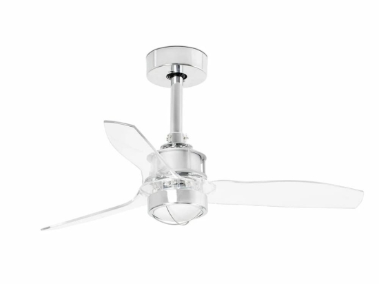 Ανεμιστήρας Οροφής Justfan XS 33426-9 Με Φως Led 16W 3000K Και Τηλεχειριστήριο D81cm Chrome - Clear Faro Barcelona
