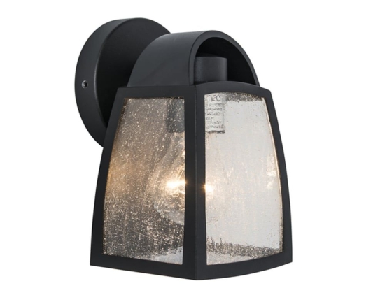 Φωτιστικό Τοίχου - Απλίκα Kelsey Small 5273701012 IP44 E27 BLACK 20x12x12cm Matt Black Lutec