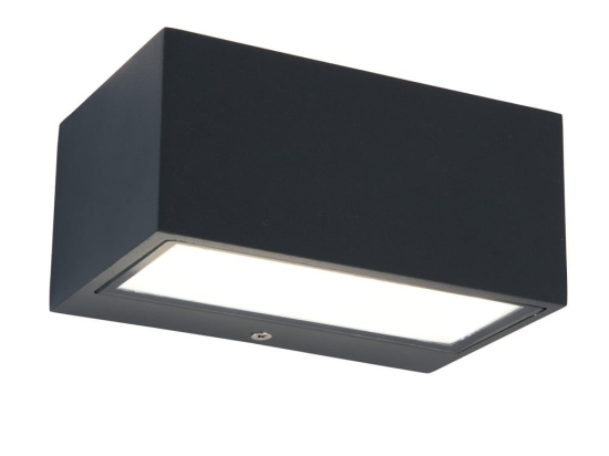 Φωτιστικό Τοίχου Gemini Small 5189102118 IP54 Led 4000K 6,5x8,9x14cm Dark Grey Lutec