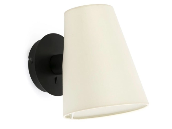 Φωτιστικό Τοίχου - Απλίκα Lupe 20031-88 E27 max 15W Black-Beige Faro Barcelona