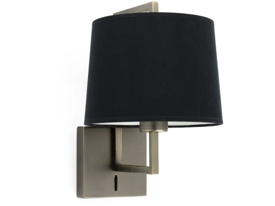 Φωτιστικό Τοίχου - Απλίκα Frame 20171-03 Ø215 E27 max 15W Old Gold - Black Faro Barcelona