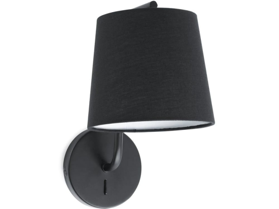 Φωτιστικό Τοίχου - Απλίκα Berni 29327 E27 15W Black Faro Barcelona