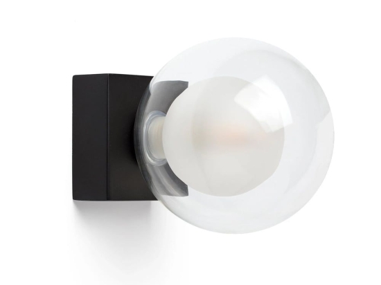 Φωτιστικό Μπάνιου - Απλίκα Perla G9 max 6W Black Faro Barcelona Μέταλλο,Γυαλί