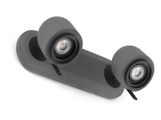 Φωτιστικό Τοίχου - Spot Stone-2 43501 2xGU10 LED max 8W Grey Faro Barcelona