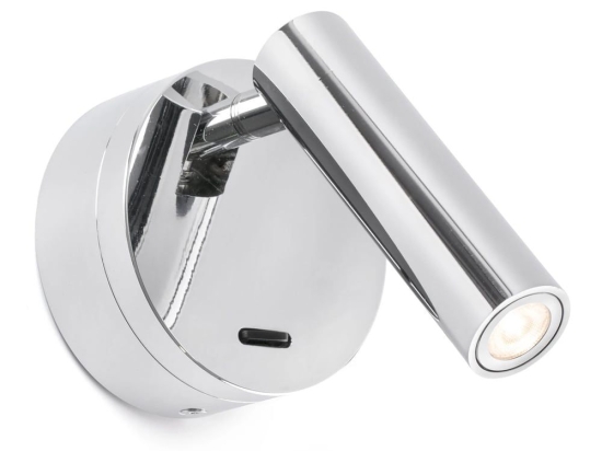 Φωτιστικό Τοίχου - Reader Boc LED 3W 3000K 130Lm Chrome Faro Barcelona