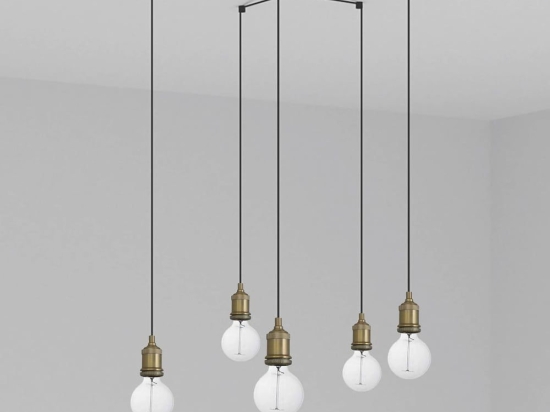 Φωτιστικό Οροφής Κρεμαστό Art 64137-5L 5xE27 Old Gold Faro Barcelona